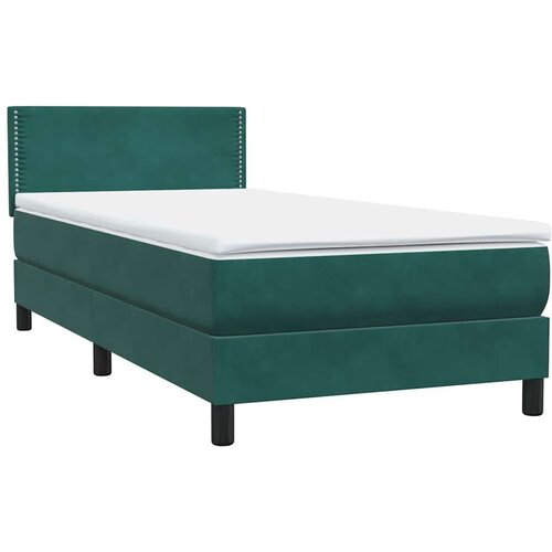 Box Spring krevet s madracem tamnozeleni 80x220 cm bar&amp;scaron;un Slike