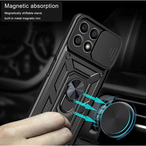  Techsuit &amp;ndash; serija CamShield za&amp;scaron;titna maskica za Honor X8 a &amp;ndash; crna Slike