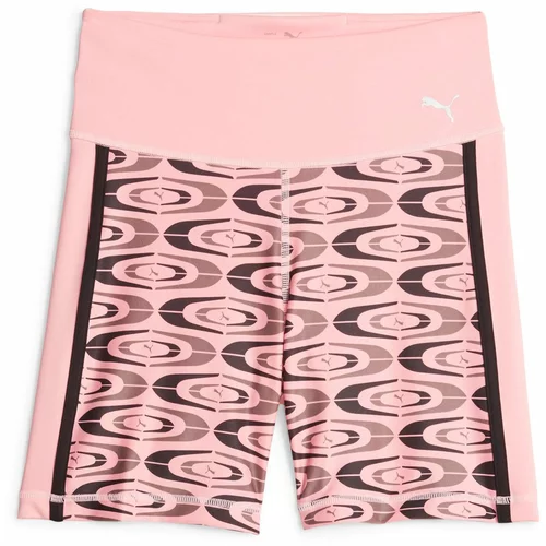 Puma Sportske hlače pastelno roza / crna / bijela