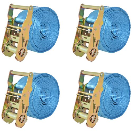 VidaXL Tovorni vezni trak 4 kosi 2 toni 6mx38mm modre barve Slike