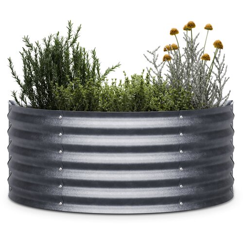 Blumfeldt Dvignjena gredica High Grow Half Circle, 105 x 60 x 43 cm, iz valovite jeklene pločevine, enostavna za montažo, odporna proti rji in mrazu Cene
