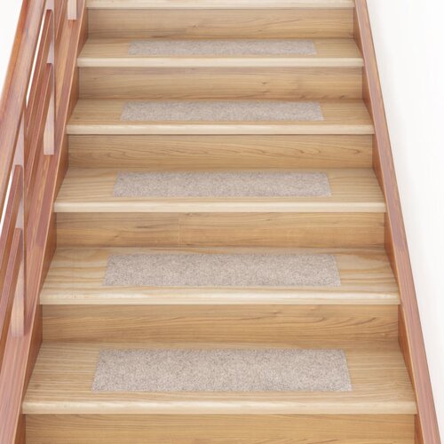 VidaXL Samoljepljivi otirači za stepenice 15 kom 76 x 20 cm krem Slike