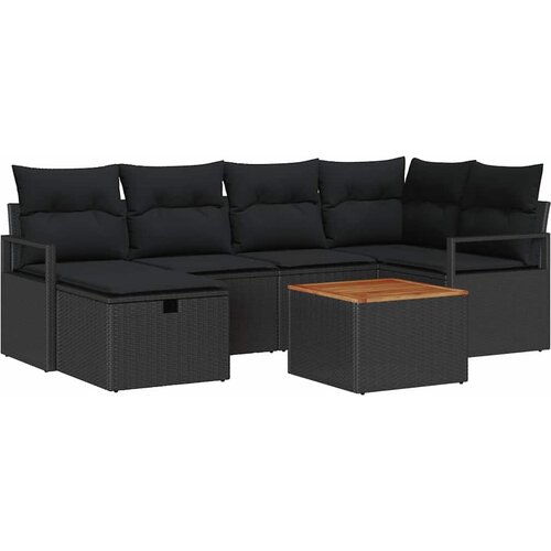  Sjedeća garnitura za vrt 7 kom. poliratan 232 x 122 x 85 cm Slike