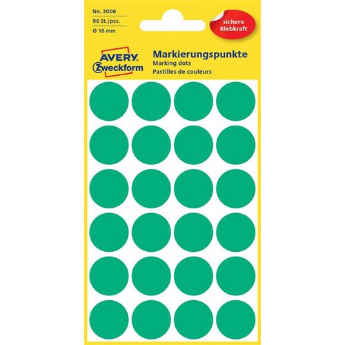 Avery Zweckform Okrogle samolepilne etikete 3006, (&Oslash; 18), zelene Cene