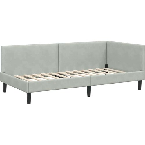  Kutni okvir kreveta Ostalo s uzglavljem Svjetlosiva 90 x 200 cm Slike