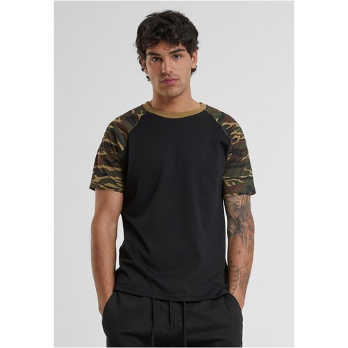 Urban Classics Raglan contrasting blk/woodcamo t-shirt Slike