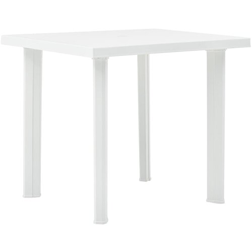 vidaXL Vrtna miza bela 80x75x72 cm plastika Cene