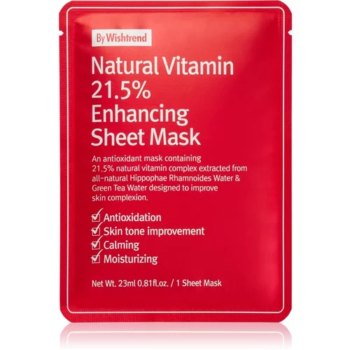 By Wishtrend Natural Vitamin krepilna maska iz platna 23 ml