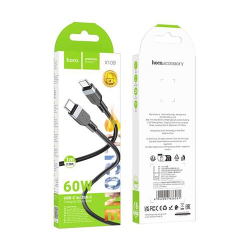 hoco. X109 KABEL 60W TYPE C U C (3M) CRNI Cijene