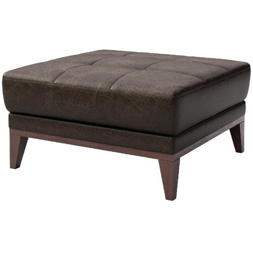 MESONICA tamnosmeđa kožni tabure za noge musso tufted Cijene