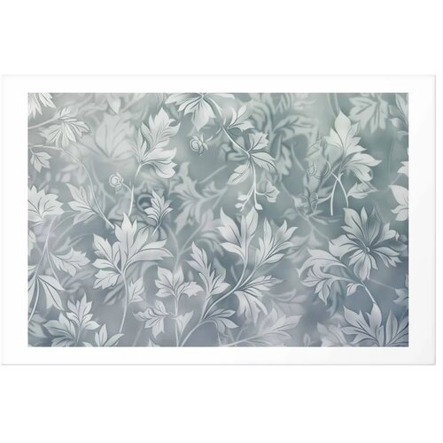  Plakat - Worn Floral Patterns in Muted Turquoises 30x21 Bez okvira s margom Slike