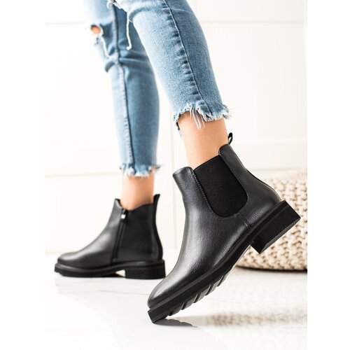 Sergio Leone CLASSIC BLACK ANKLE BOOTS Cene