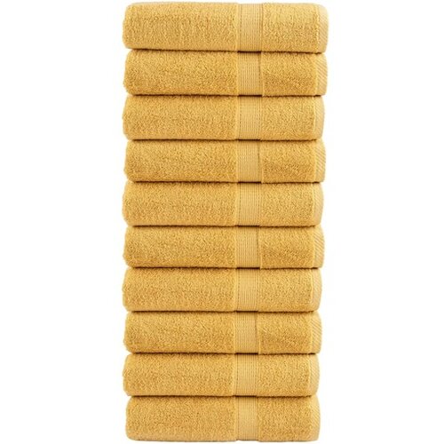 vidaXL Premium brisače 10 kosi zlata 70x140 cm 600 g/m2 100 % bombaž Cene
