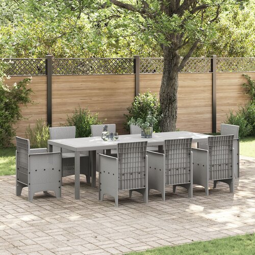 vidaXL vrtna miza svetlo siva 250x100x73 cm Poly Rattan, vrtna miza svetlo siva 100x100x73 cm Poly Rattan, vrtna miza svetlo siva 150x100x73 cm Poly Rattan Cene