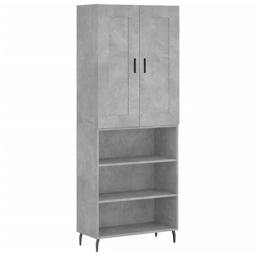 Maison Chic Visoka Komoda - Predalnik betonsko siva 69,5x34x180 cm inženirski les, (21720673) Cene