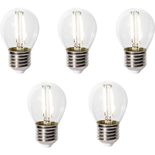 LUEDD Komplet 5 E27 zatemnitvenih LED žarnic P45 prozorno steklo 3W 250 lm 3000K Slike