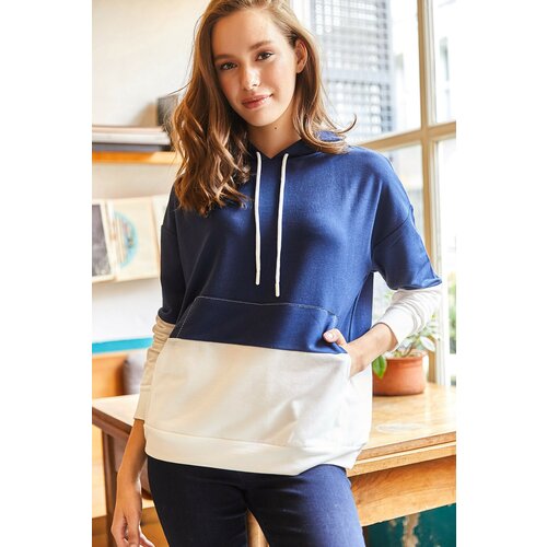 Olalook Sweatshirt - Navy blue - Regular fit Cene