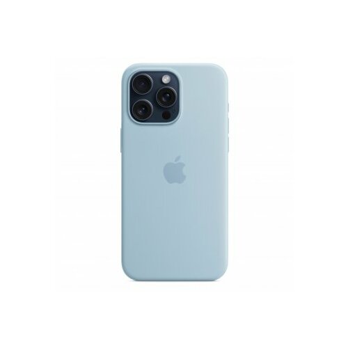 Apple iPhone 15 Pro Max Silicone Case with MagSafe - Light Blue (mwnr3zm/a) - maska za ajfon Slike