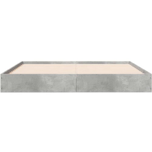 VidaXL okvir kreveta siva boja betona 140x200 cm od konstruiranog drva Slike