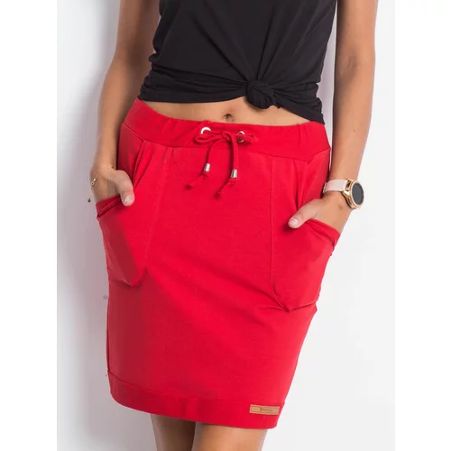 Fashion Hunters Casual red sweatshirt skirt