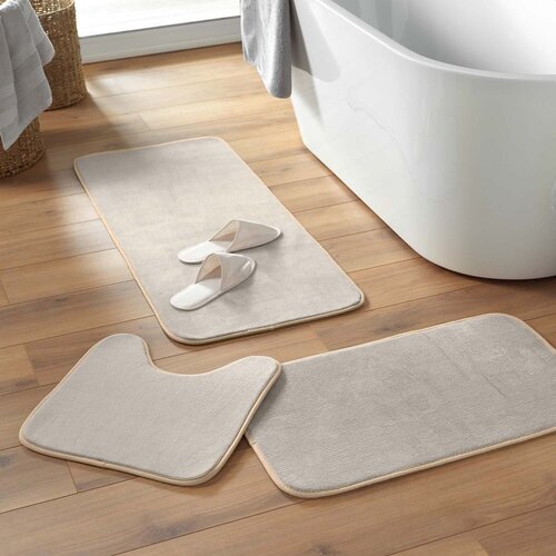 Douceur d int&amp;eacute;rieur Bež kopalni&amp;scaron;ka preproga 50x120 cm Vitamine &amp;ndash; Slike