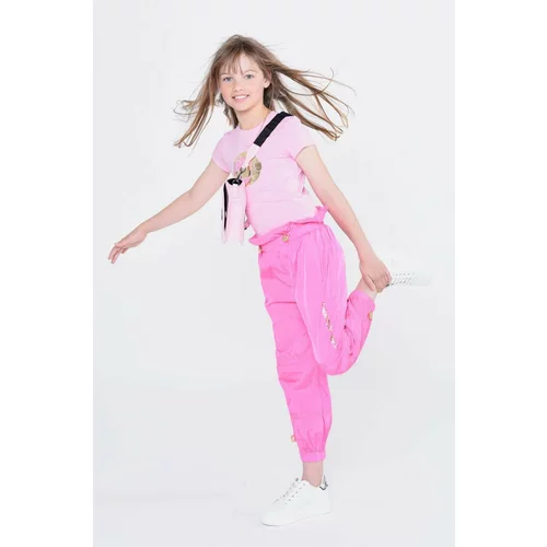 Karl Lagerfeld Dječja majica kratkih rukava boja: ružičasta