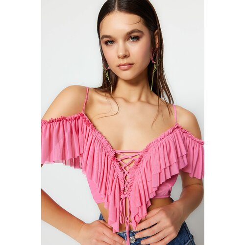 Trendyol Blouse - Pink - Fitted Cene