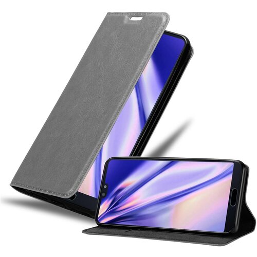 Cadorabo Ohi&scaron;je, združljivo z Huawei P20 v titansko siva - Za&scaron;čitni ovitek z magnetnim zapiranjem, stoječo funkcijo in režo za kartice, (20549888) Cene