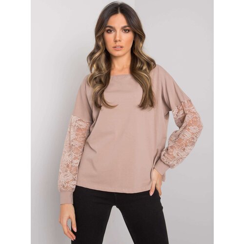 RUE PARIS Blouse-RV-BZ-7342.03-dark beige Cene