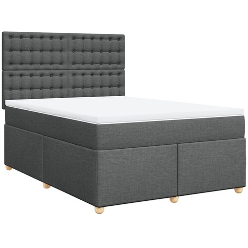 Maison Chic Box spring postelja - Vzmetna postelja z vzmetnico temno siva 160x200 cm blago SL5395, (21905368) Cene