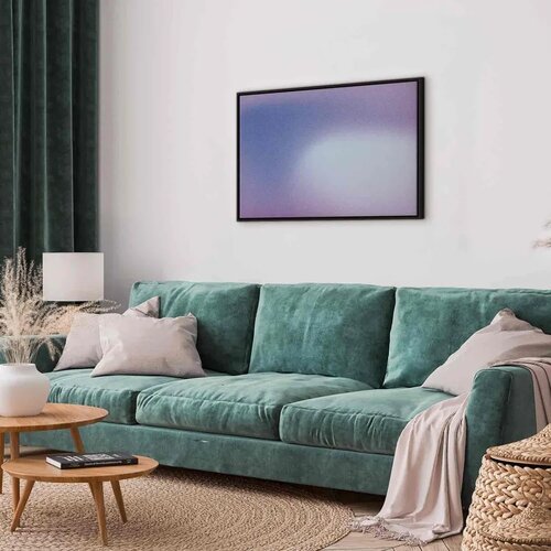  Slika - Heather Mist - Delicate Gradient Comprising Various Shades of Violet 90x60 U crnom drvenom okviru Slike