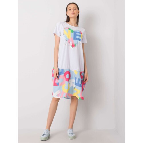 Italy Moda Dress-DHJ-SK-13119.26P-White-Blue Cene