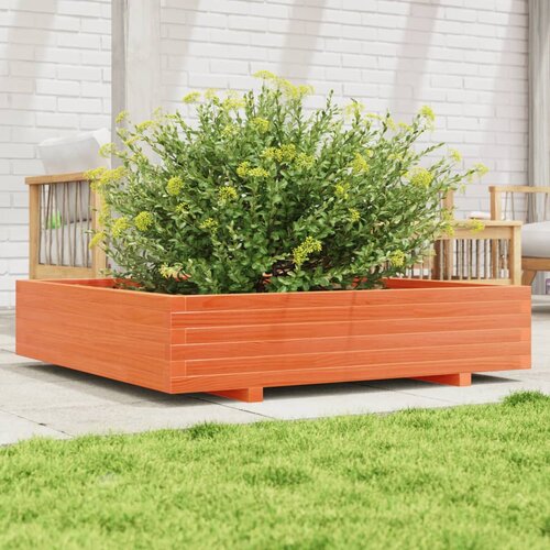  Vrtna sadilica vo&amp;scaron;tano smeđa 110x110x26,5 cm masivna borovina Slike