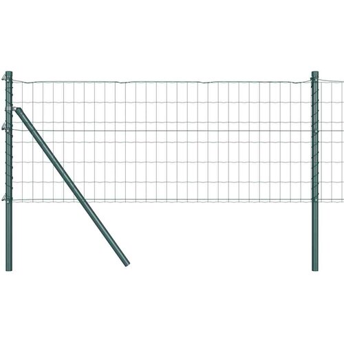 vidaXL Ogrodje s stebri Zelena 0.6 x 25 m Jeklo, (5000097218) Cene