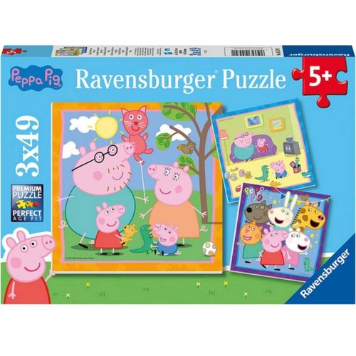 Ravensburger Puzzle - Pepina družina in prijatelji - 3x49 delov Cene
