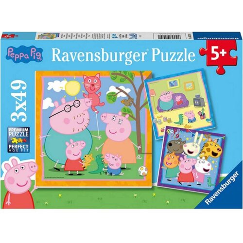 Ravensburger puzzle (slagalice) - Pepa Prase 3x49 delova Slike