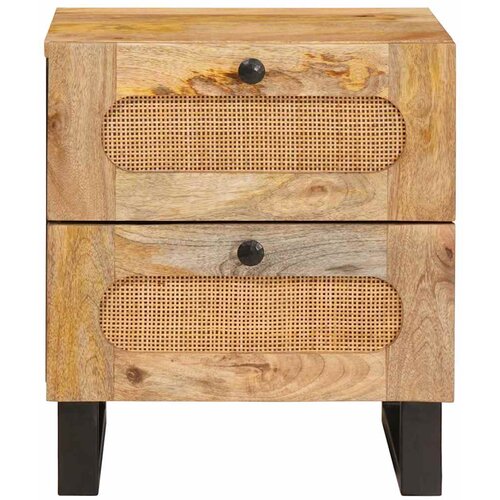  Noćni ormar Prirodna 40 x 33 x 46 cm Čvrsto drvo manga Slike