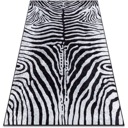 RugsX Preproge MIRO 51331.803 pralna preproga Zebra protizdrsna - 80x150 cm Črna Cene