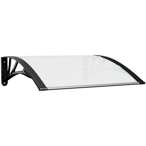 Maison Chic Nadstre&amp;scaron;ek - Senčniki za vrata črn in prozoren 80x75 cm polikarbonat, (22039897) Slike
