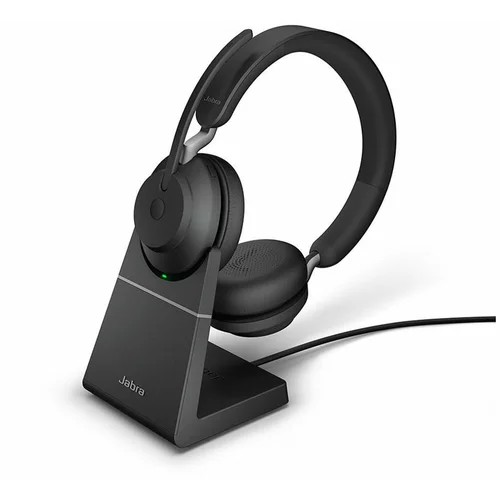 Jabra naglavne slušalke z mikrofonom Evolve2 65 uc, s polnilno postajo, brezžične