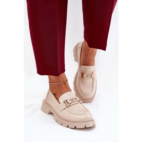 Boto Women's Moccasins Made Of Eco Leather Beige Lomnela Cene