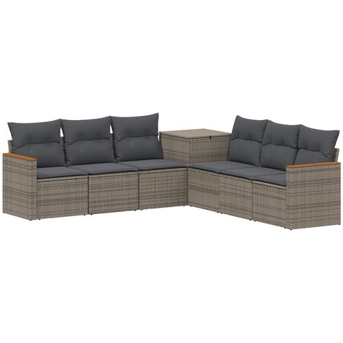  Set sofe 7 kom. Siva i tamno siva 123 x 62 x 69 cm Slike