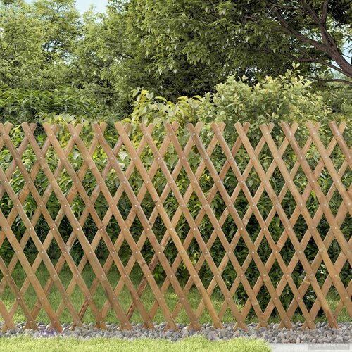  Pro&amp;scaron;iriva re&amp;scaron;etkasta ograda 2 pcs Svijetlosmeđa 100 x 105 cm Slike