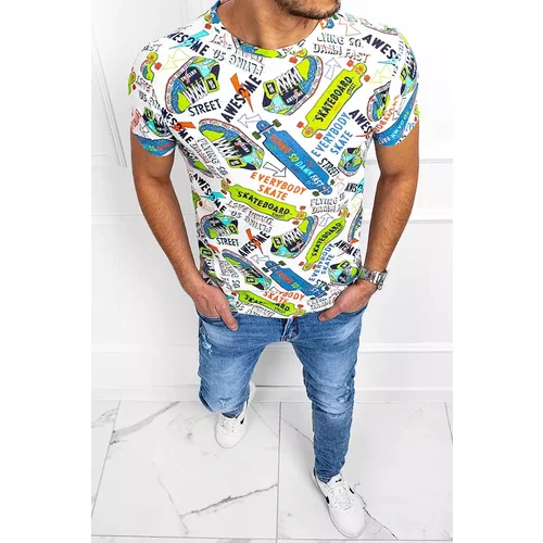 DStreet White RX4770 men's T-shirt with print