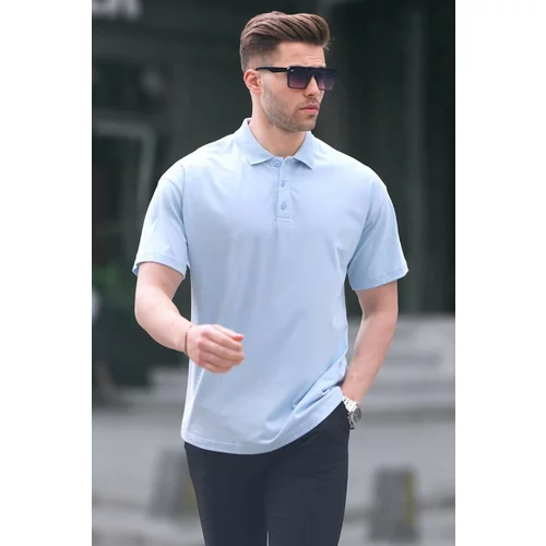 Madmext Polo T-shirt - Blue - Slim fit