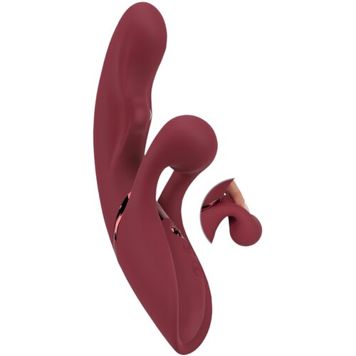 Javida 2 Function Rabbit Vibrator Vibration &amp;amp; Thumping Red Slike