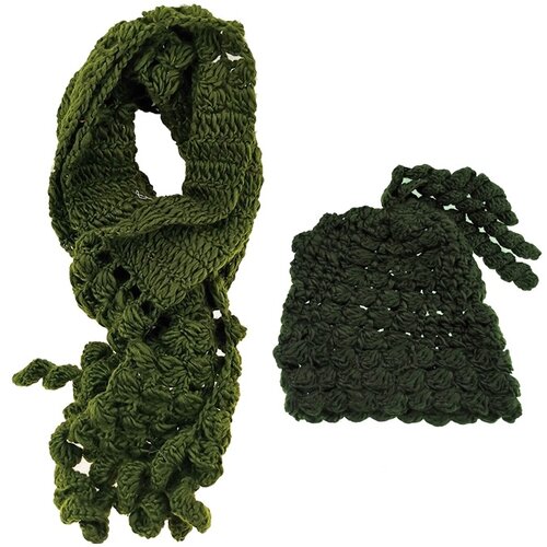 Kapa i šal ženski-zeleni C07010 Cene