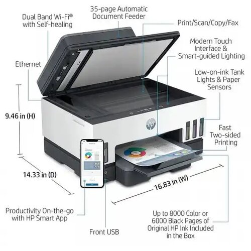 HP Printer Smart Tank 790 AIO Wireless 4WF66A Slike