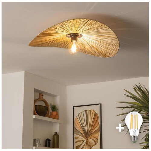  Brilagi - LED plafonski luster CERIA BOHO 1xE27/40W/230V prečnik 60 cm rafija/hrast Cene