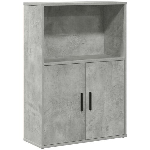 VidaXL Regal za knjige boja betona 60x24x85 cm konstruirano drvo Slike